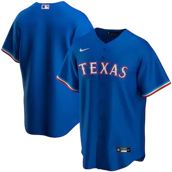 youth nike royal texas rangers alternate replica team jersey